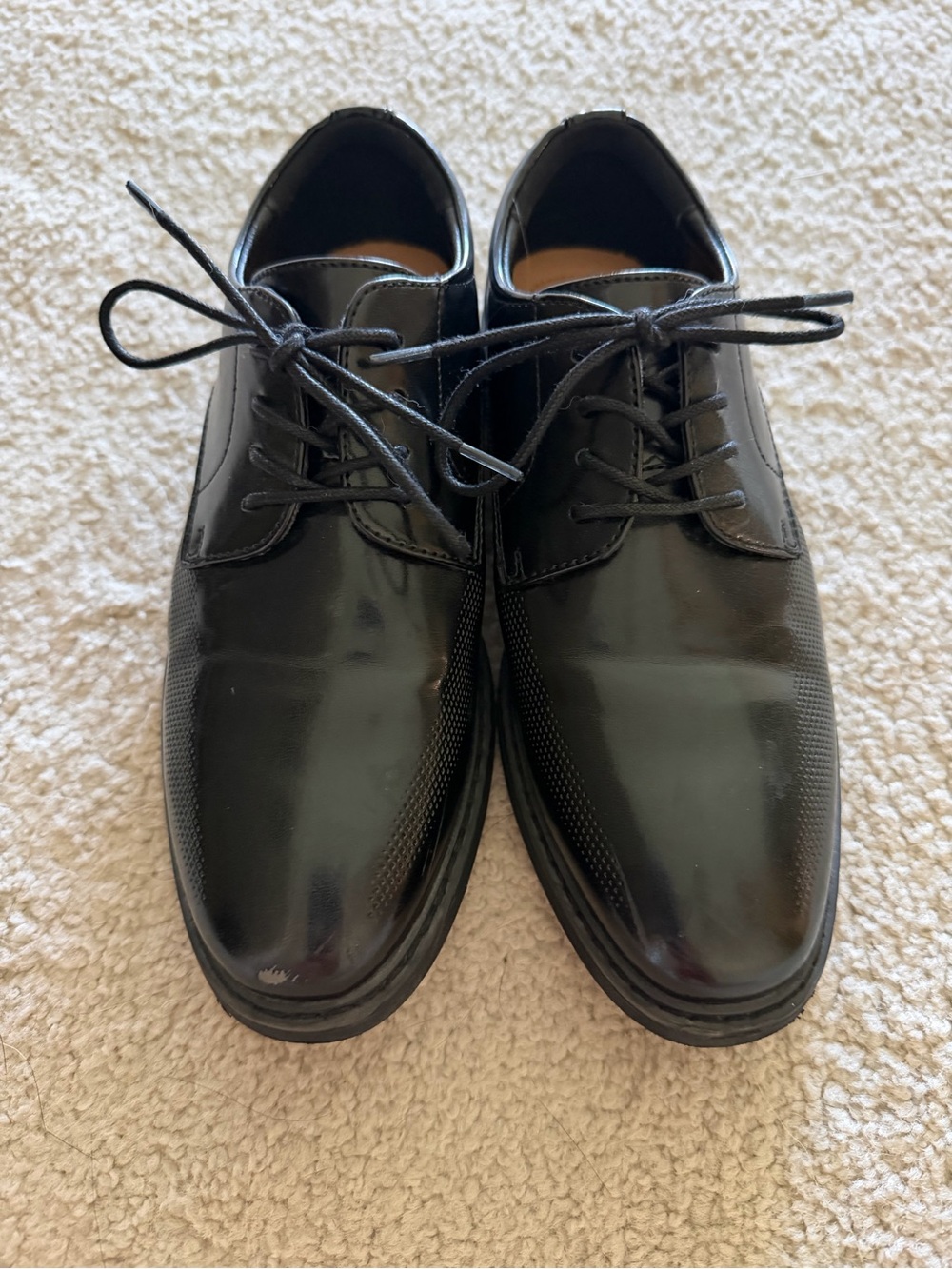 Boy’s Black Lace-Up Dress Shoes